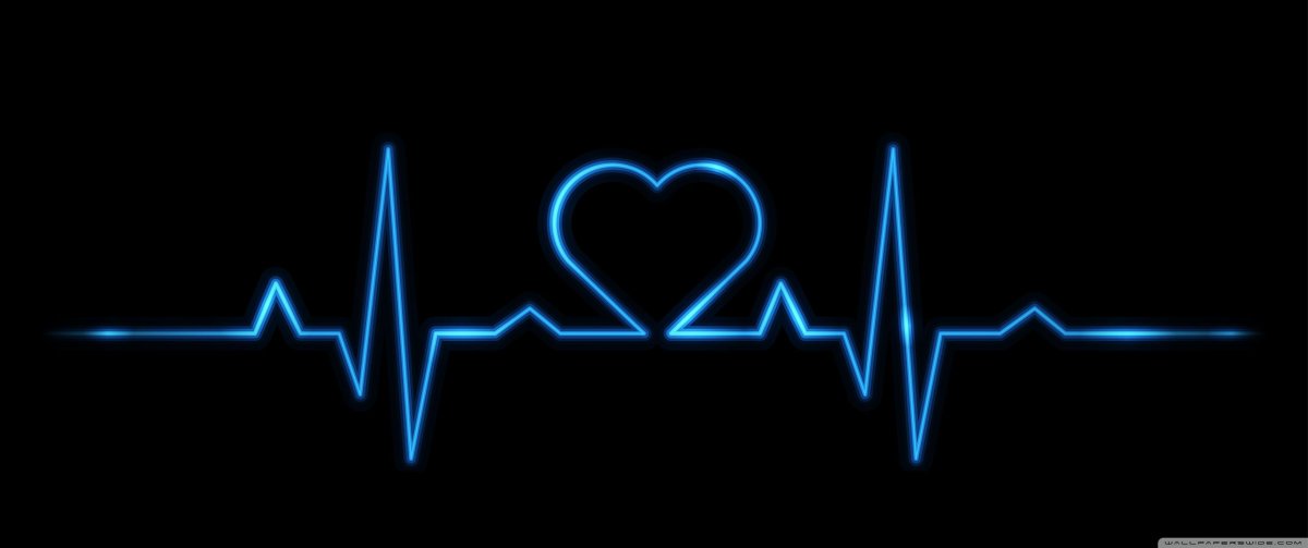 Линия сердцебиения с сердечком