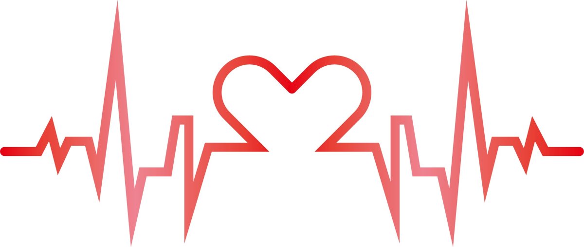 Сердцебиение на прозрачном фоне