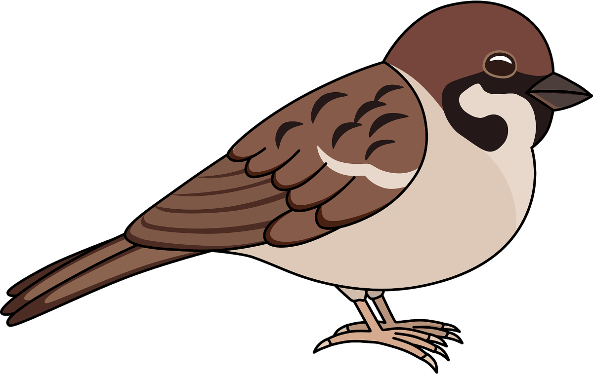 Воробей для вырезания