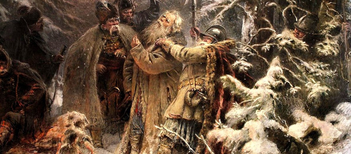 А. Волков «смерть Ивана Сусанина», 1855;