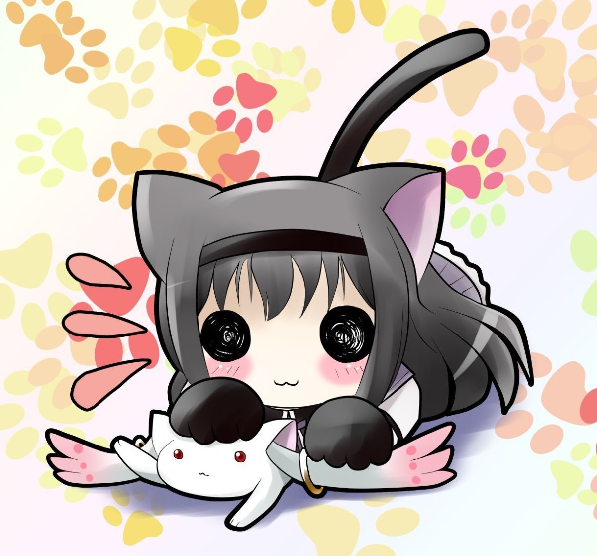 Аниме девочки кошки