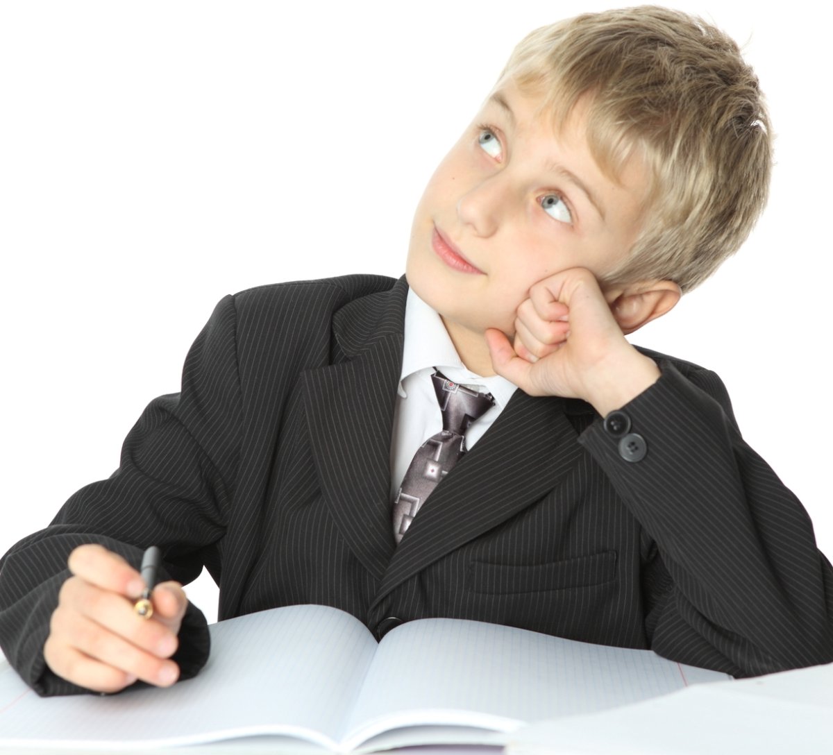 Школьник думает