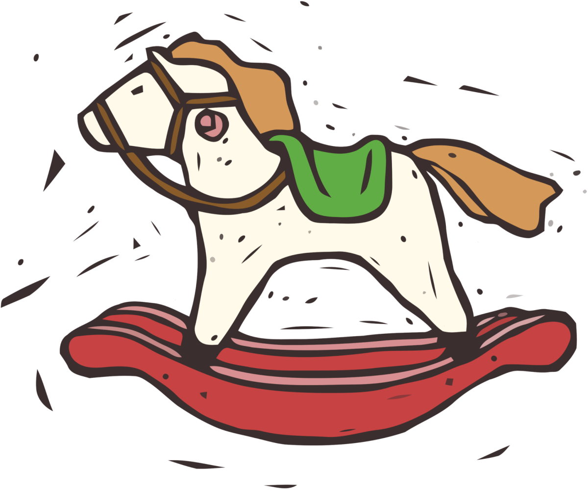 Лошадка качалка Щелкунчик рисунок