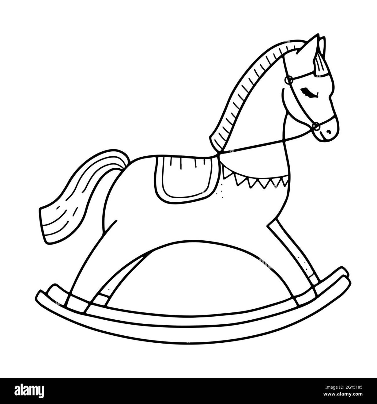 Коняшка качалка вектор
