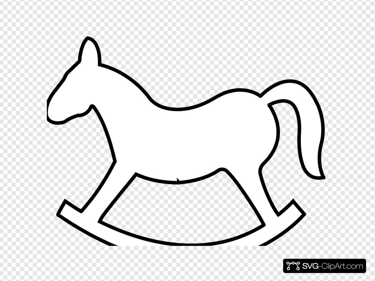 Лошадка качалка акварель