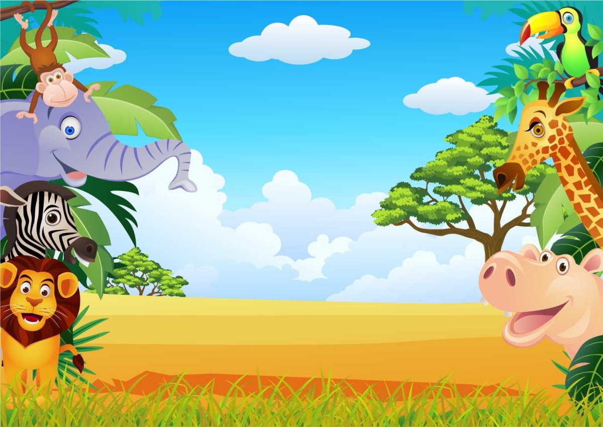 Баннер детский день рождение в стиле сафари