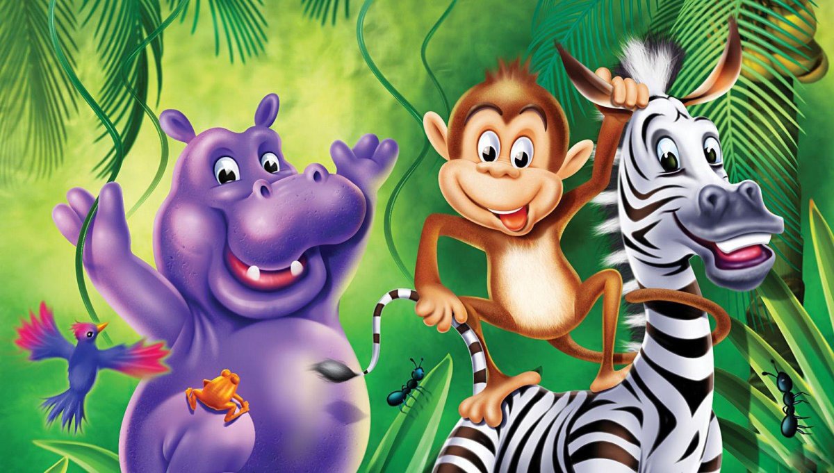 Зоопарк для детей на белом фоне