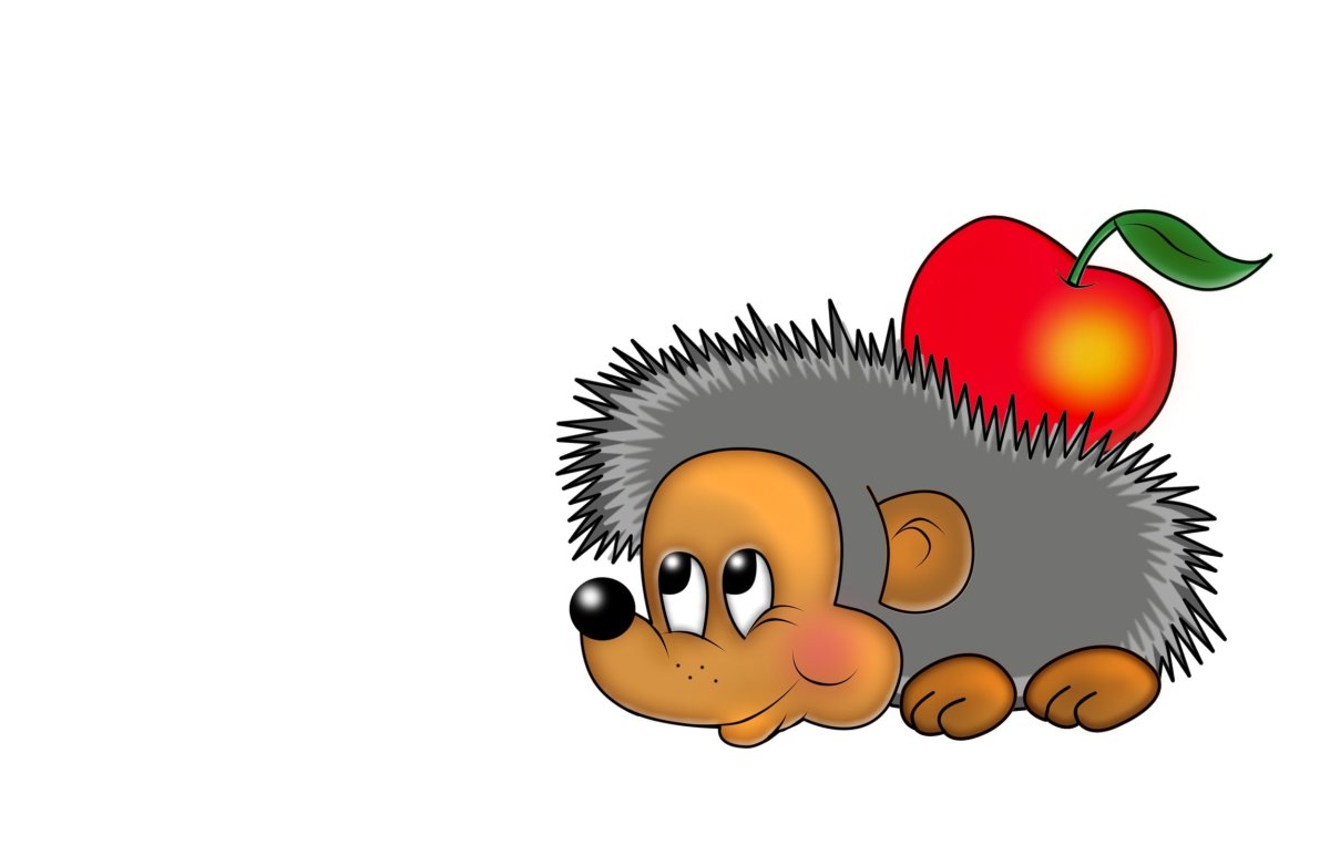 Ежик на прозрачном фоне