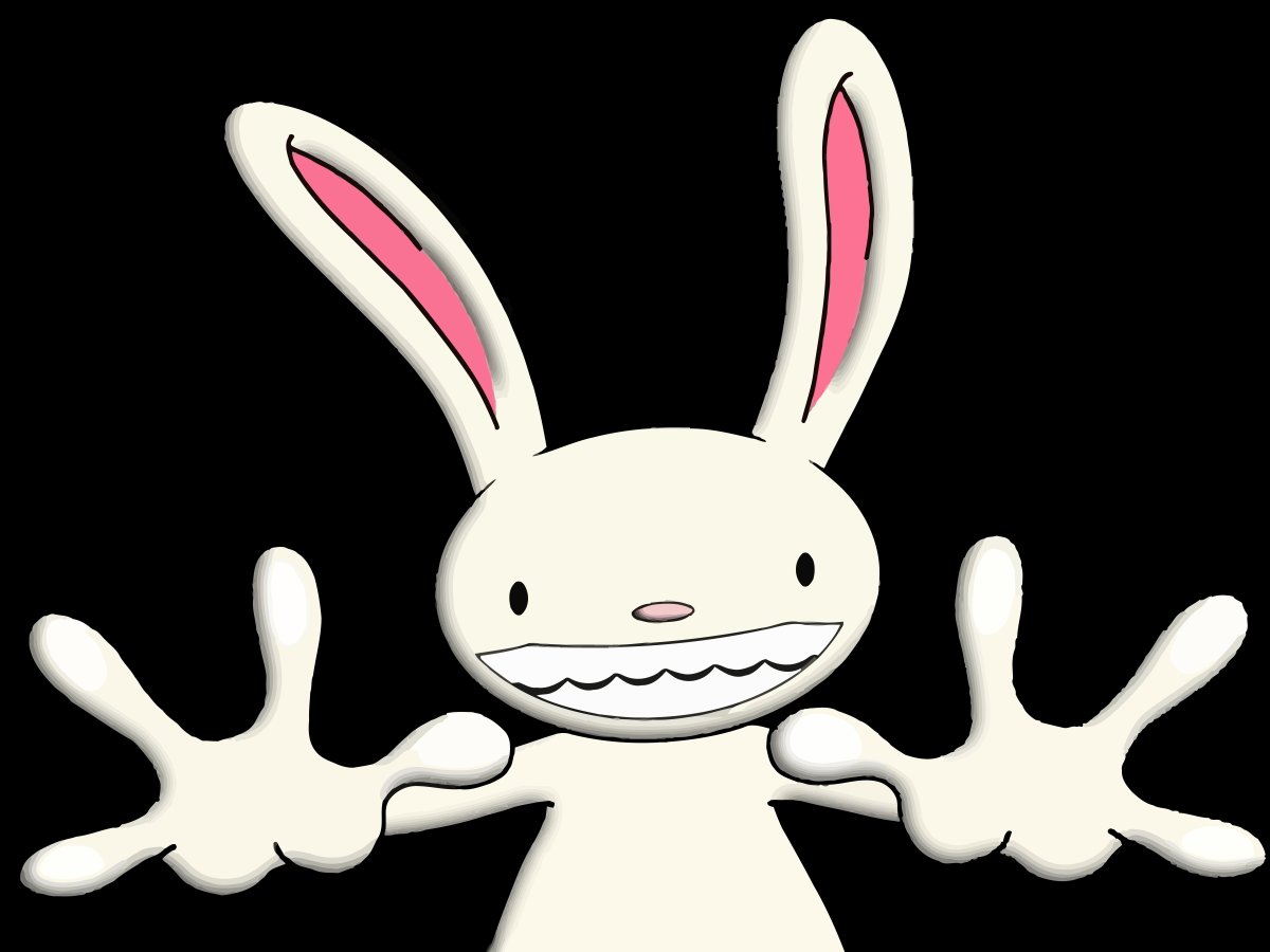 Злой заяц с морковкой