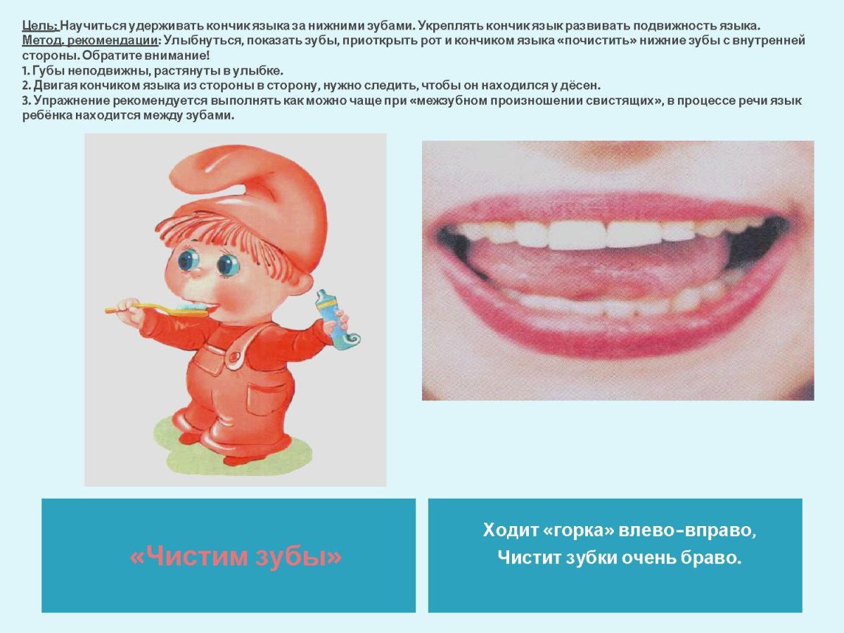 Упражнение заборчик артикуляционная гимнастика