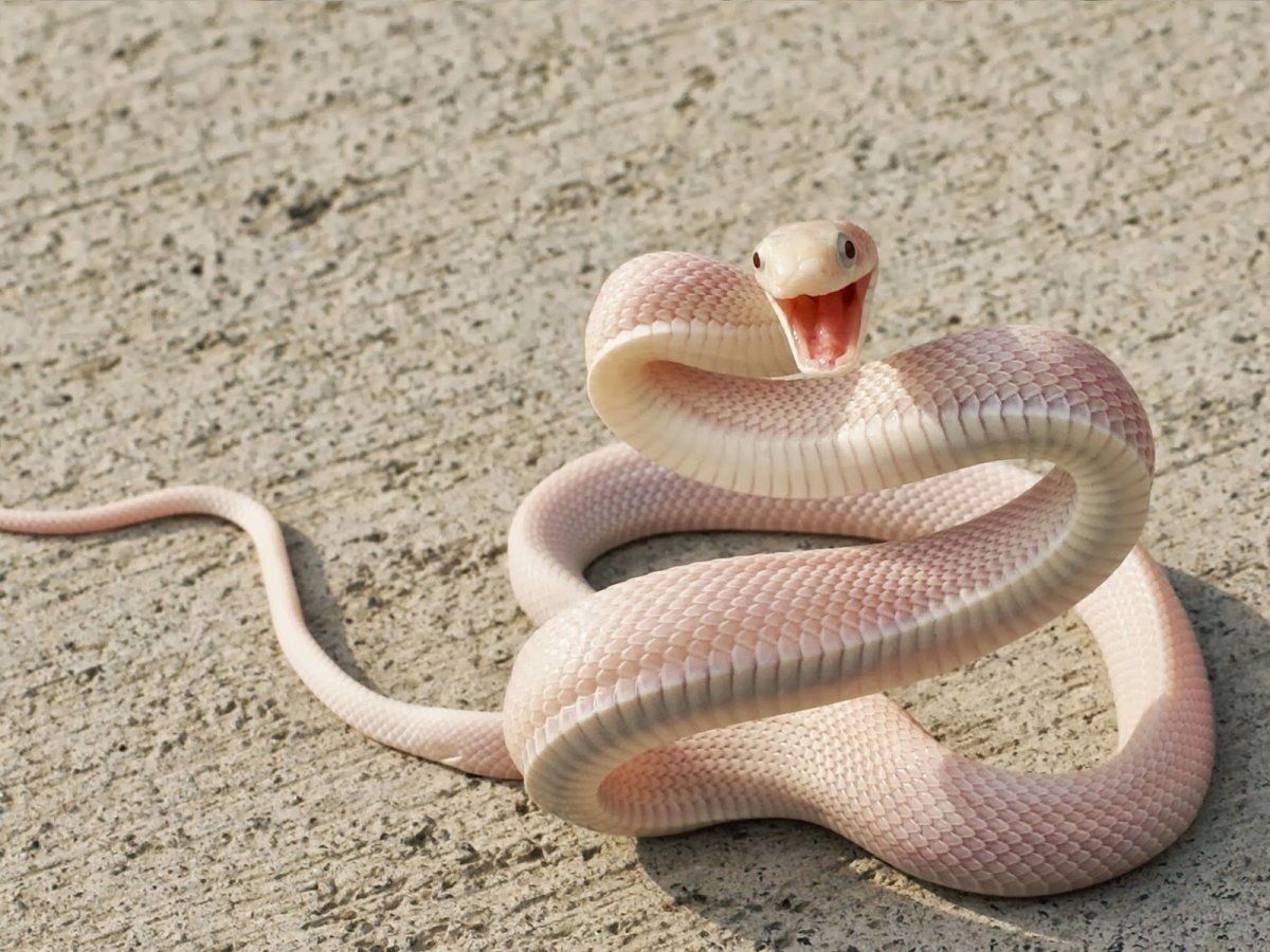 Техасский полоз альбинос