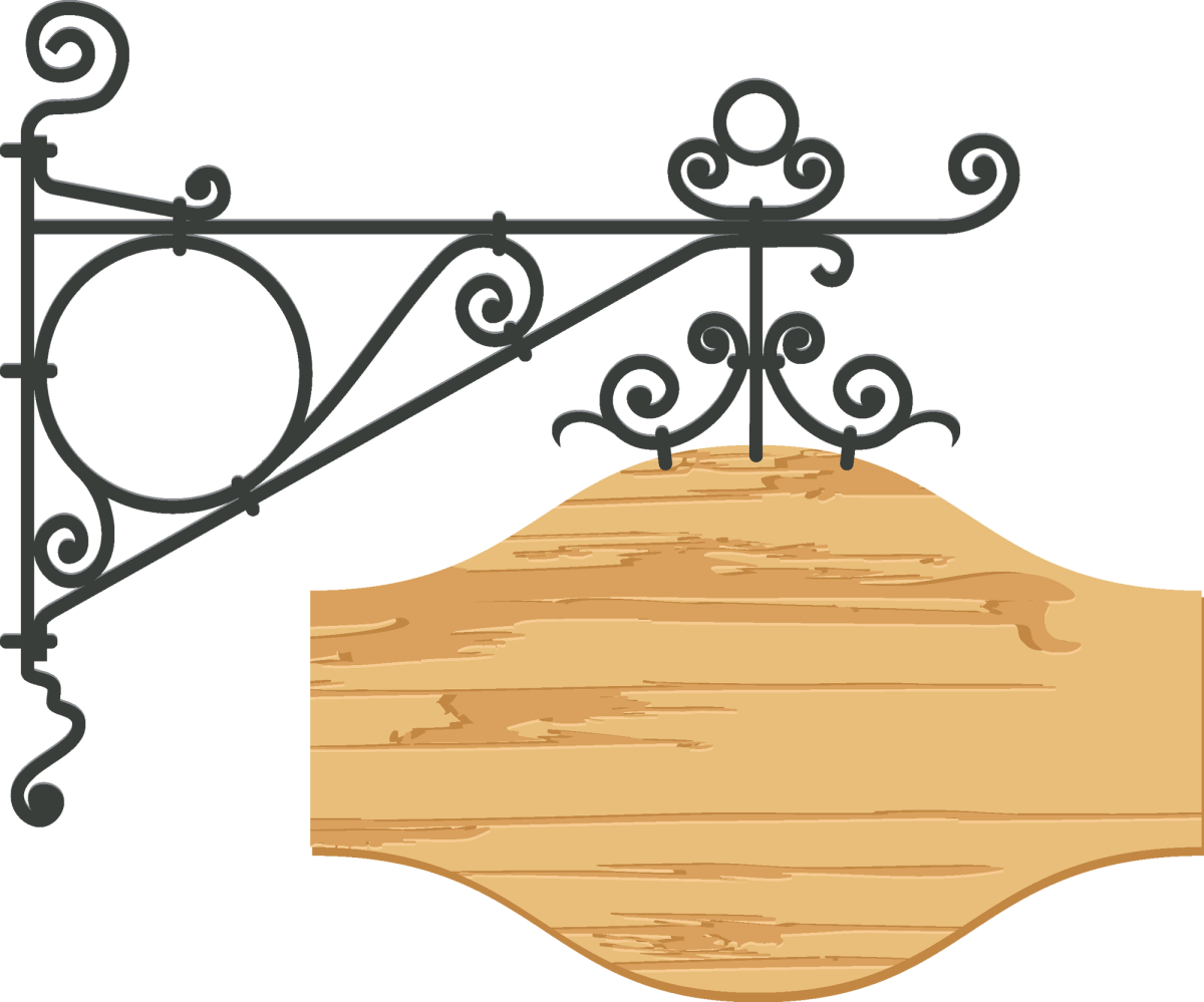 Винтажная деревянная табличка