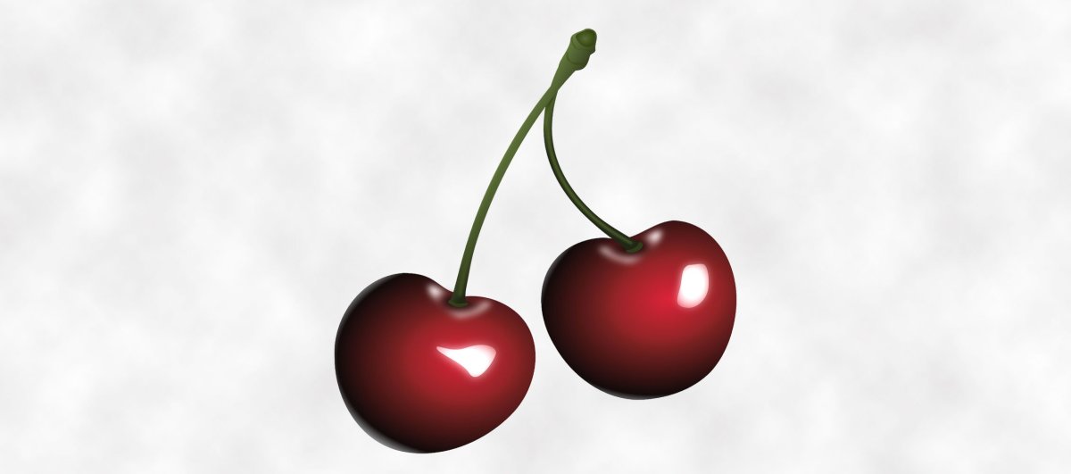 Черешня на прозрачном фоне