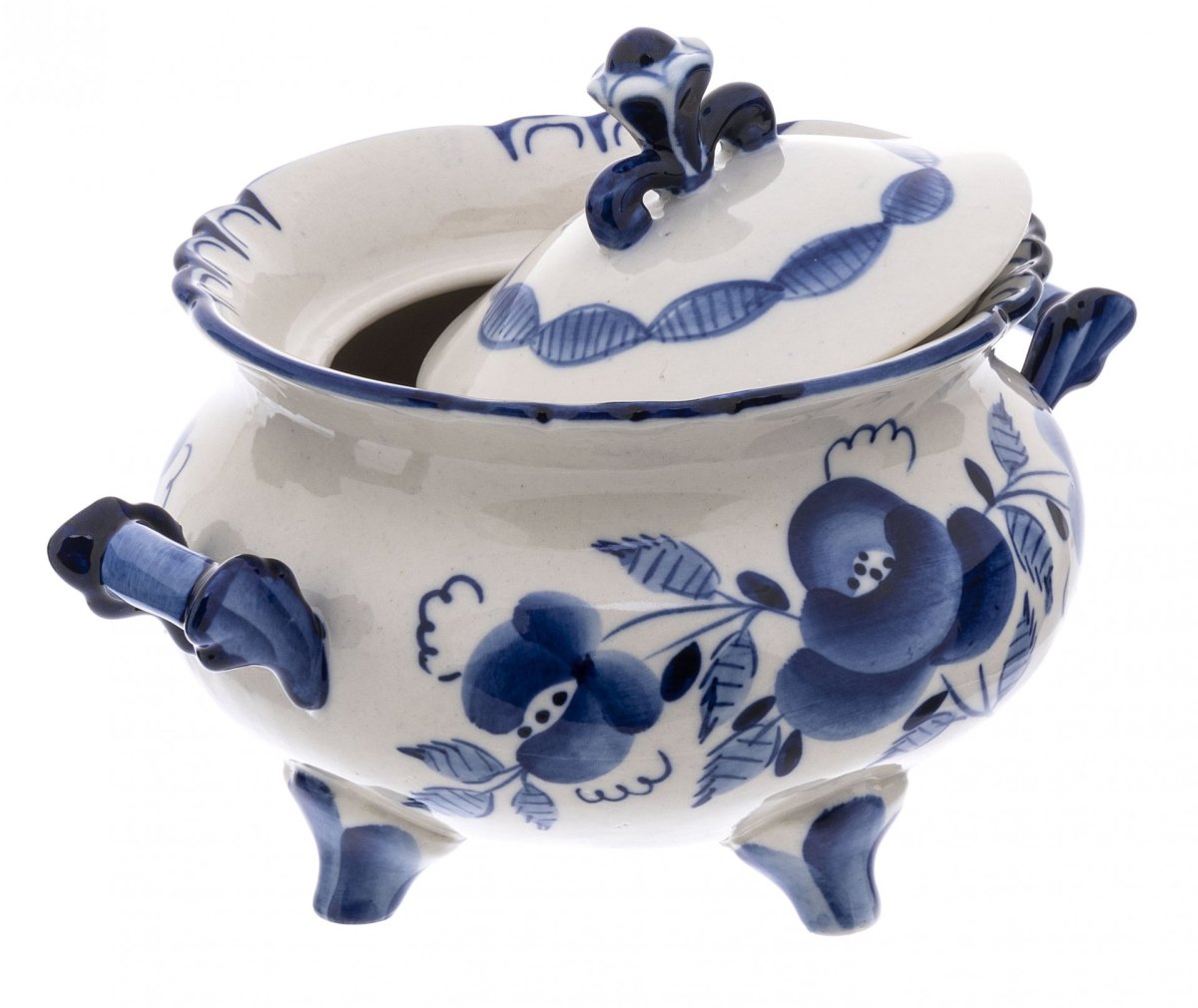 Итальянская антикварная фаянсовая супница