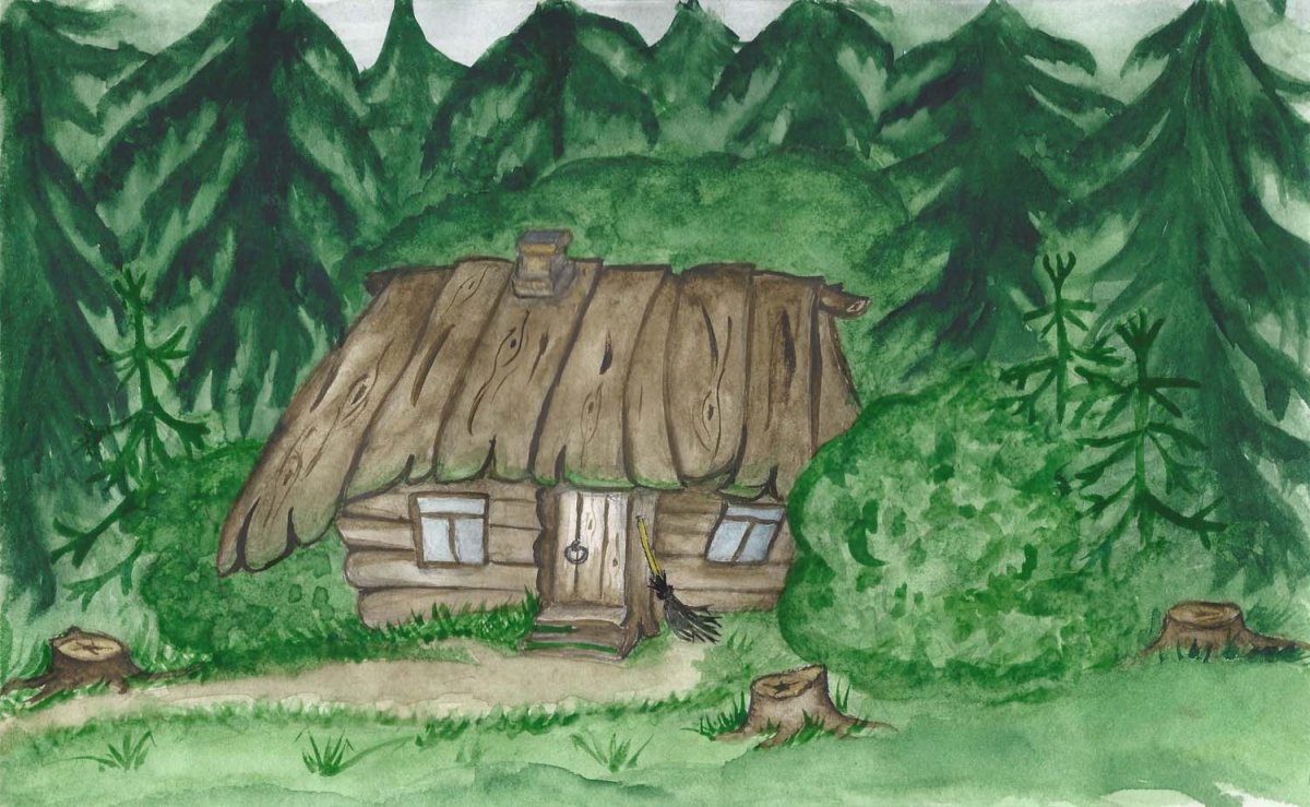 Нарисовать избу