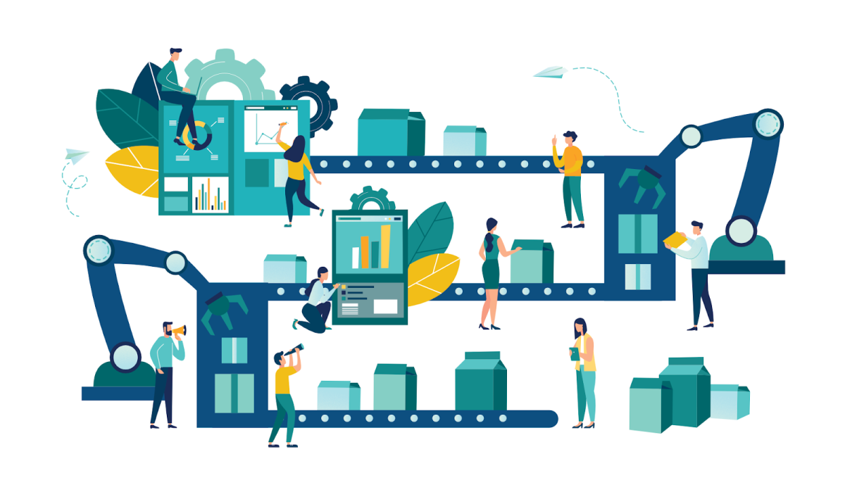 Производство иллюстрация