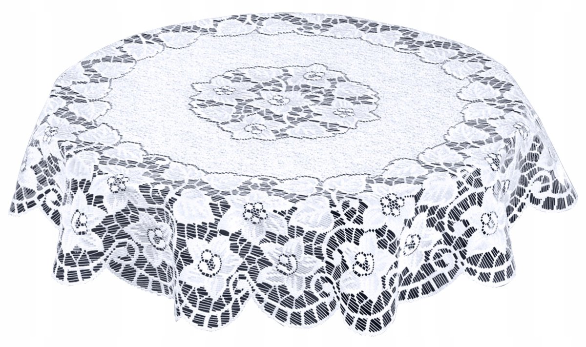 Скатерть белая круглая d330см