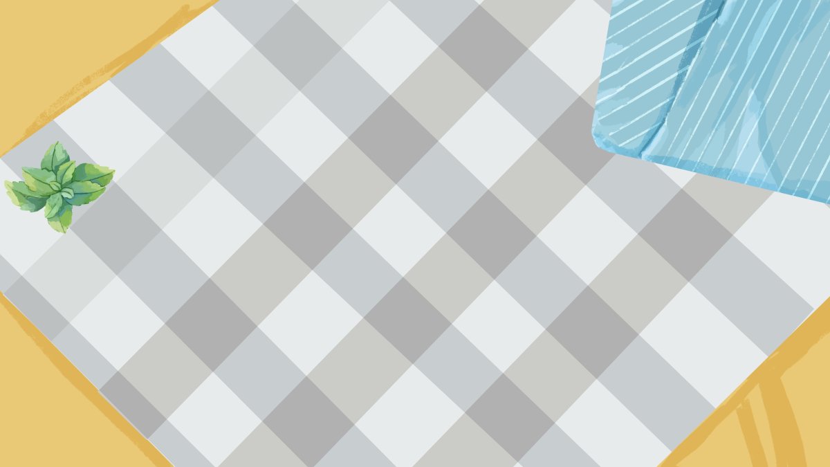 Стол со скатертью вид сверху