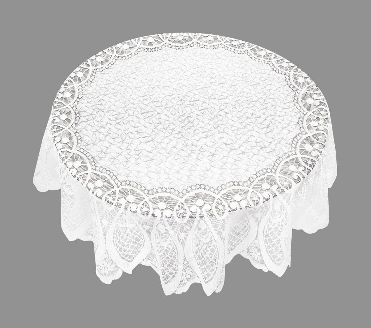 Скатерть белая круглая d330см