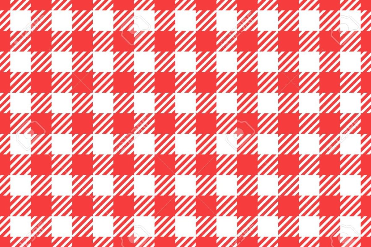 Красно белая клетка вектор