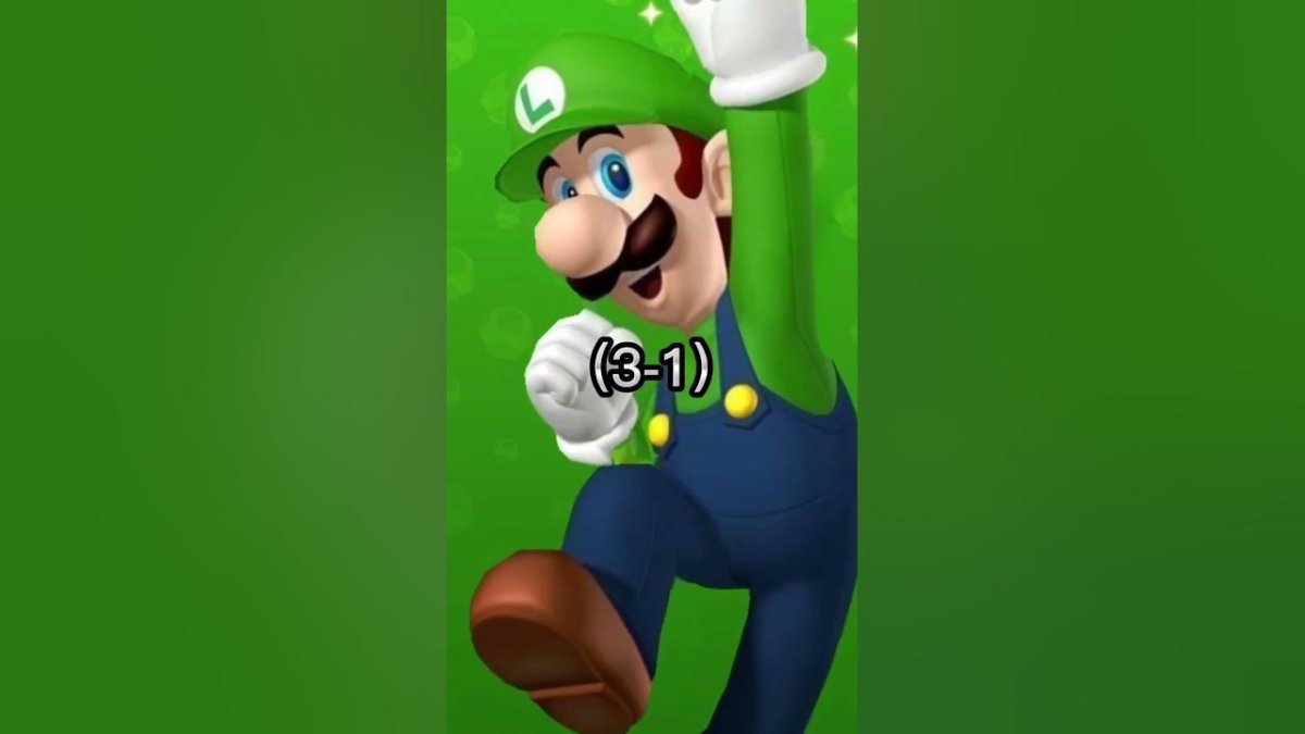 Марио на зеленом фоне