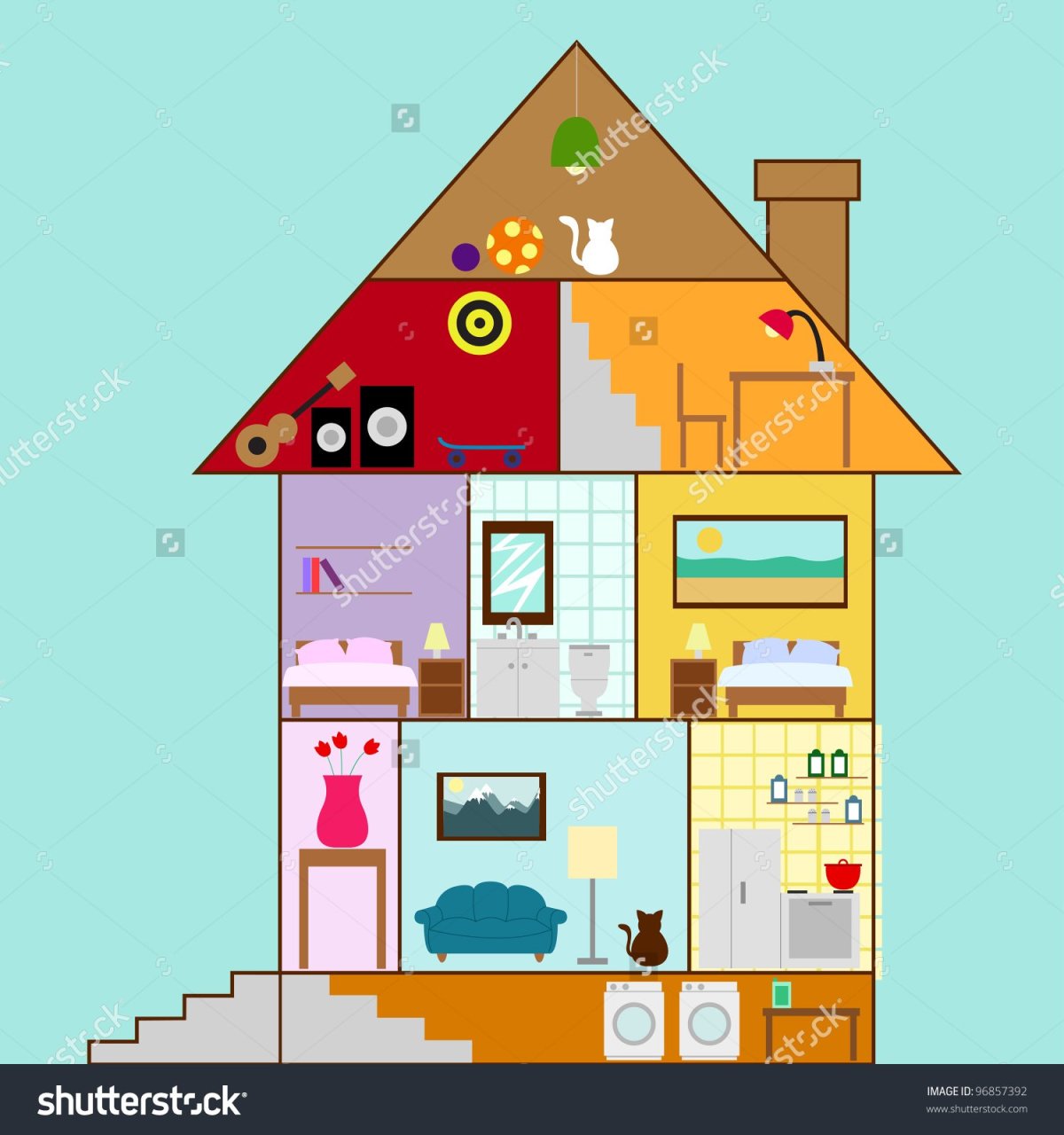 Домик в разрезе для детей