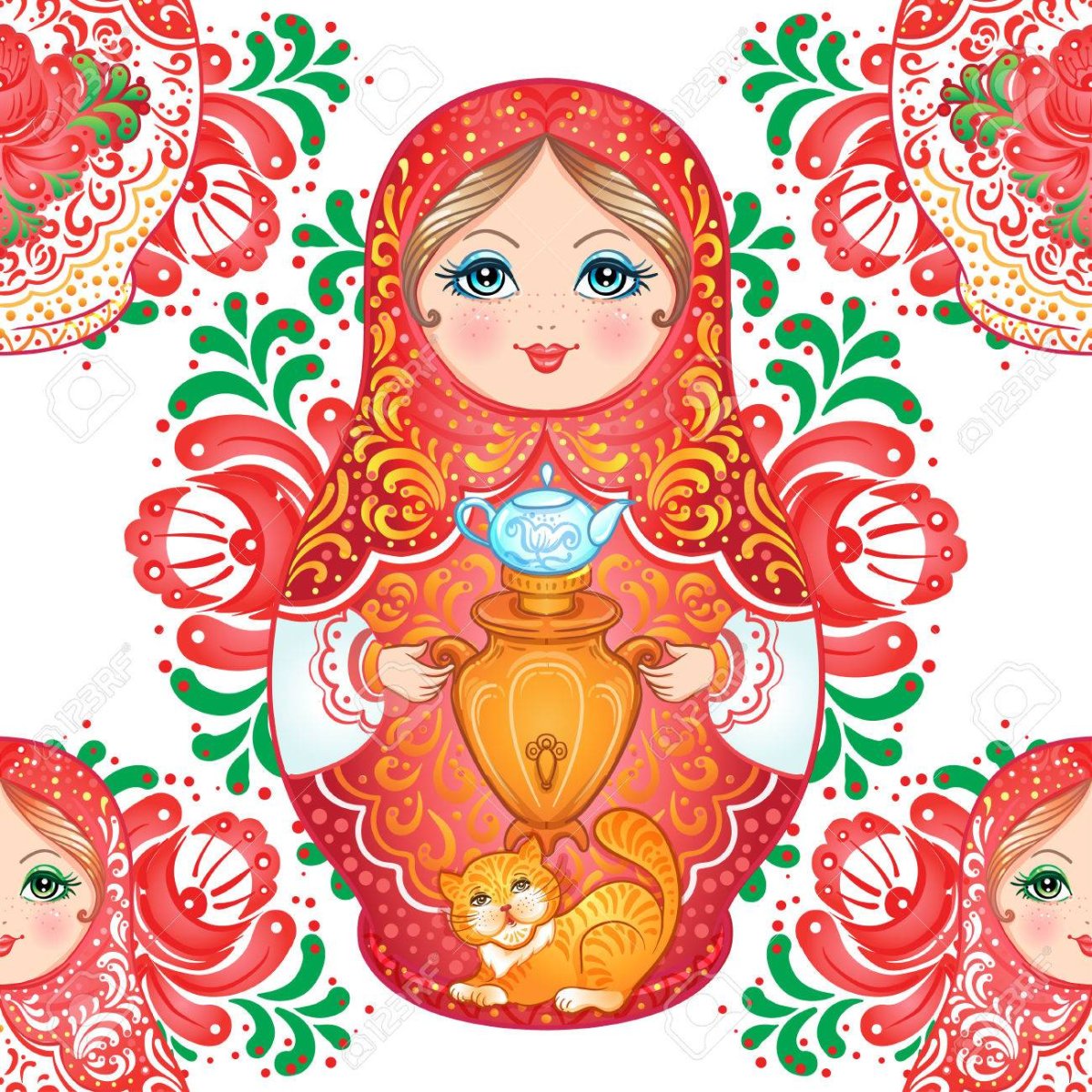 Матрешка с гармошкой