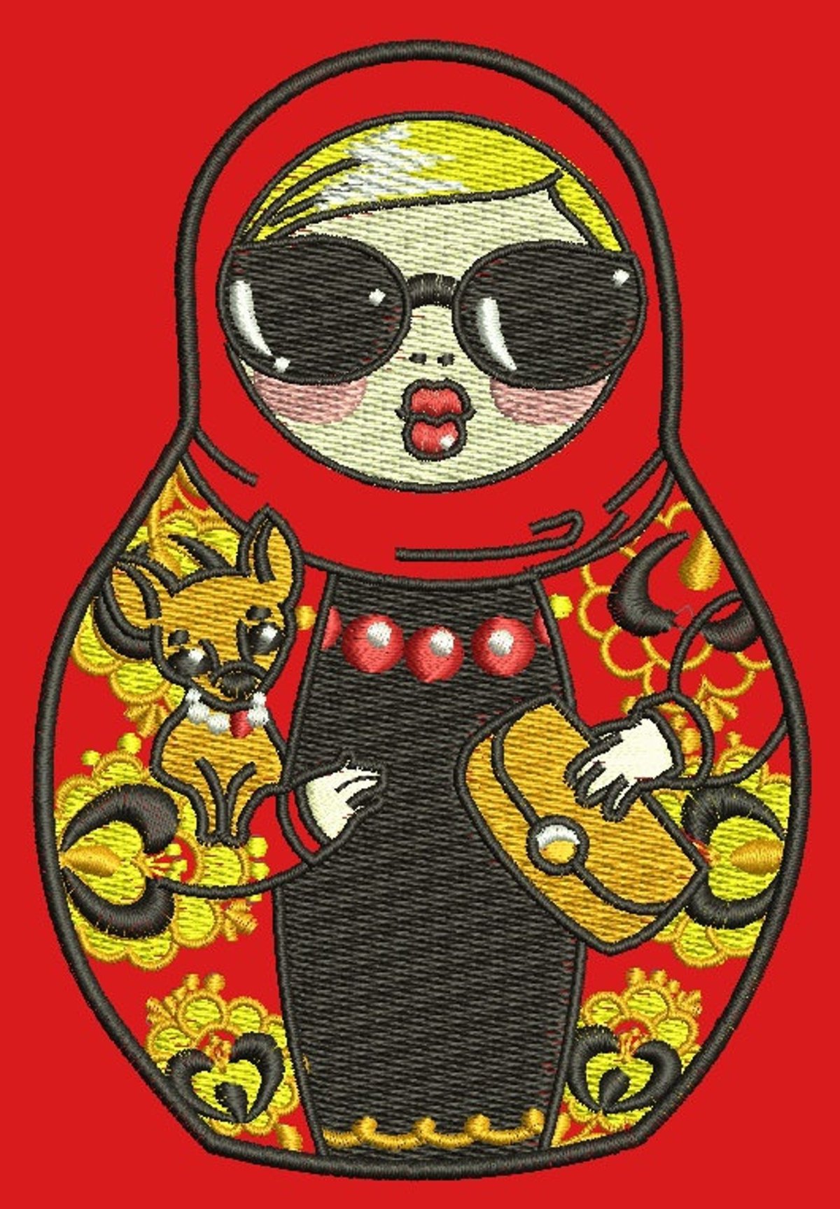 Матрешка с российским флагом