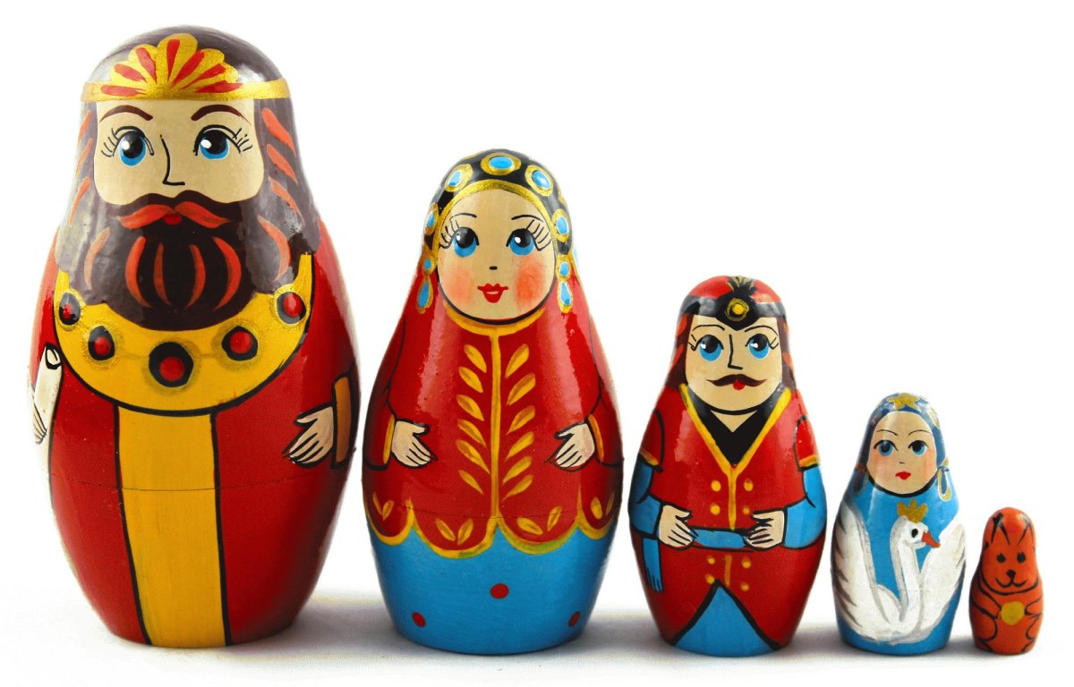 Открытка с матрешкой с днем рождения