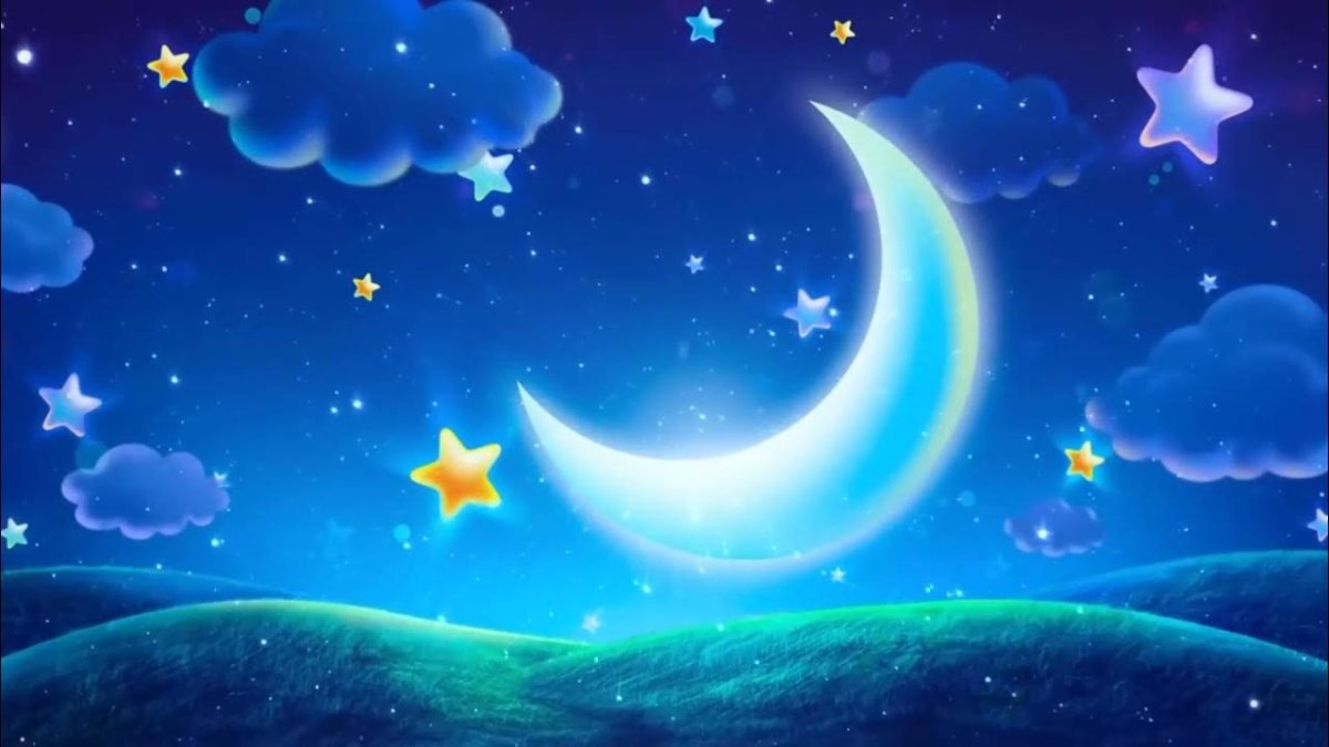 Ребенок спит звездное небо