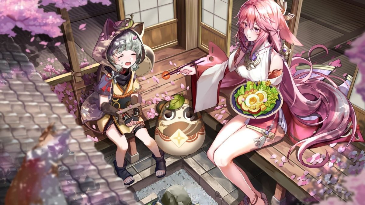 Райден и Яэ Мико Геншин