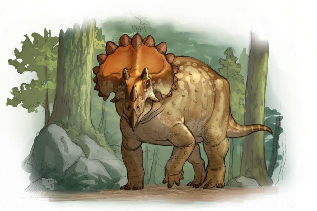 Трицератопс на скейте