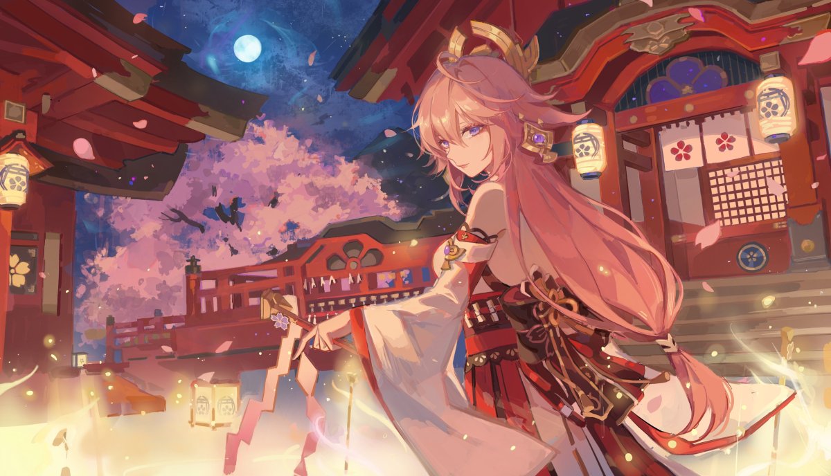 Яэ Мико Геншин арт