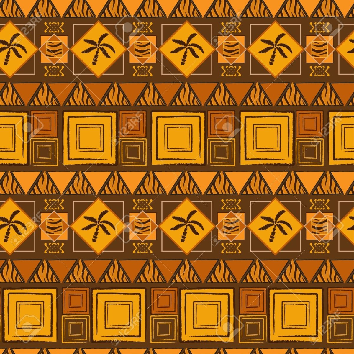 Африканский орнамент вектор мультяшный