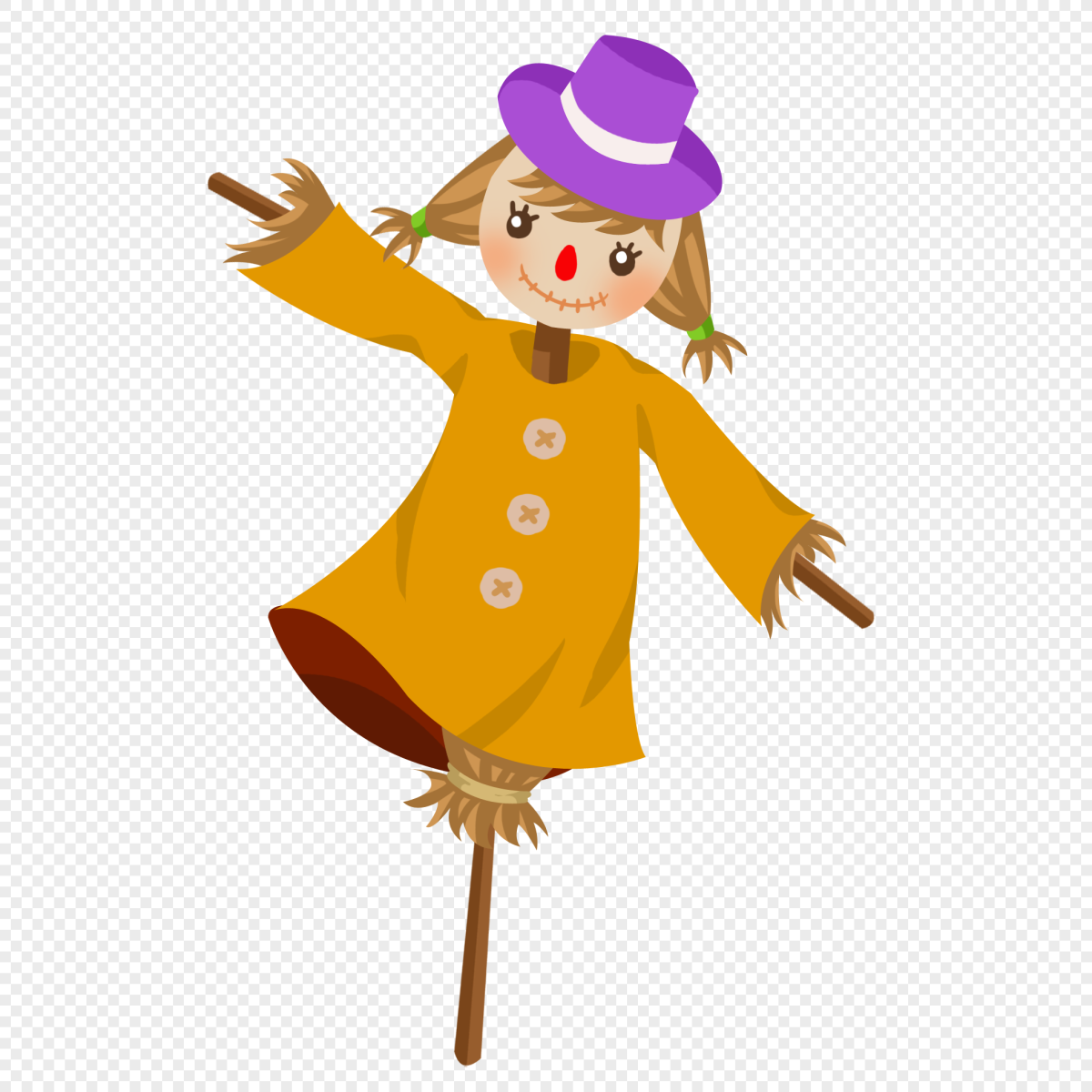 Рисунок чучело в шляпе