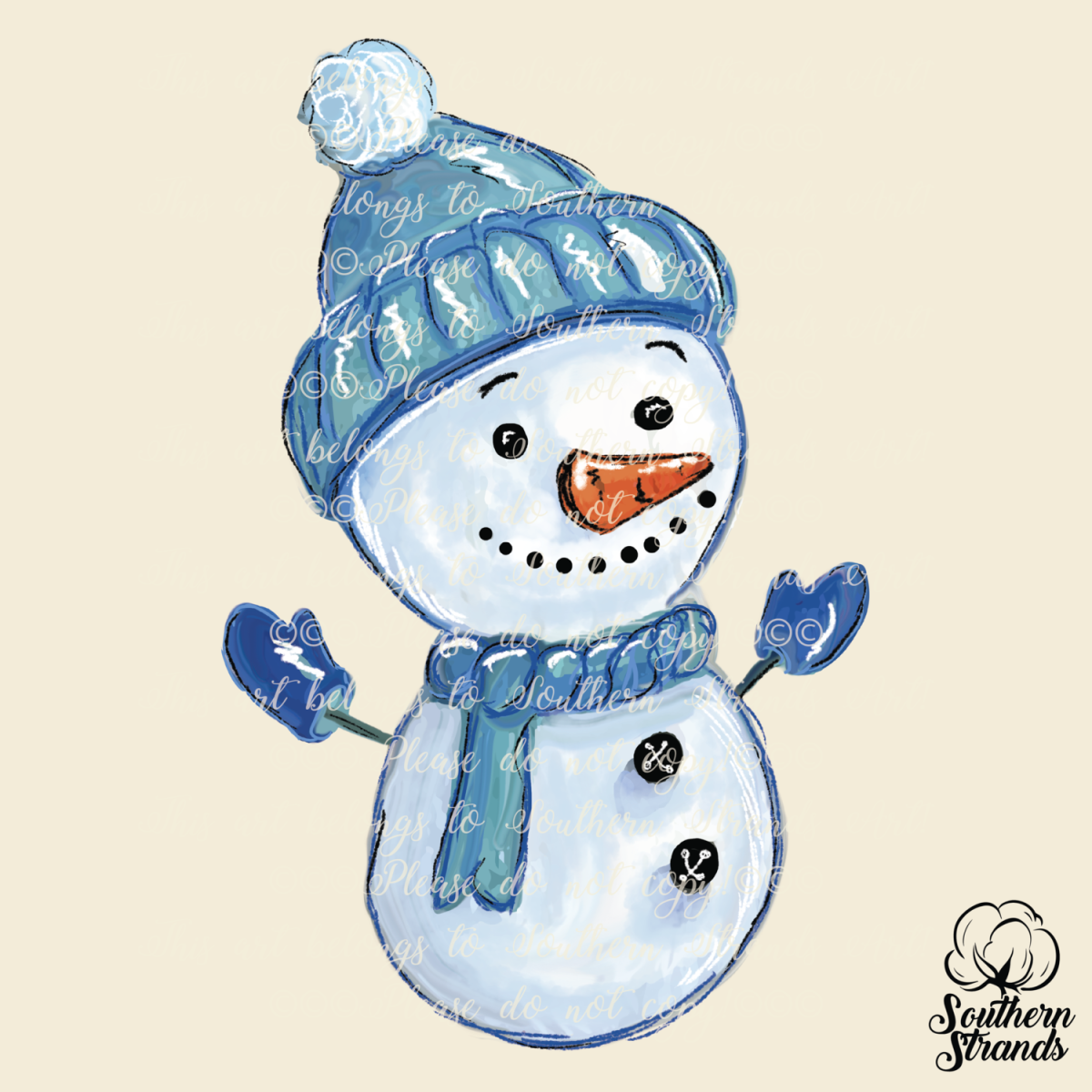 Маленький Снеговик рисунок