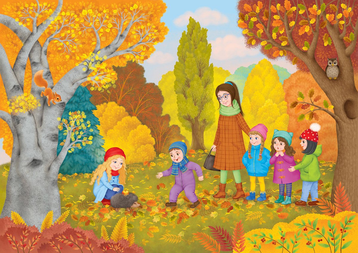 Осень сюжетные картинки для детей
