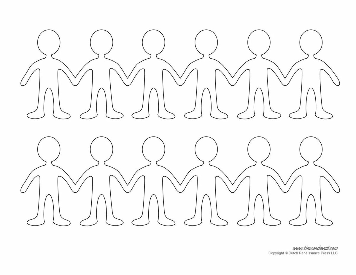 Человечки трафареты для вырезания