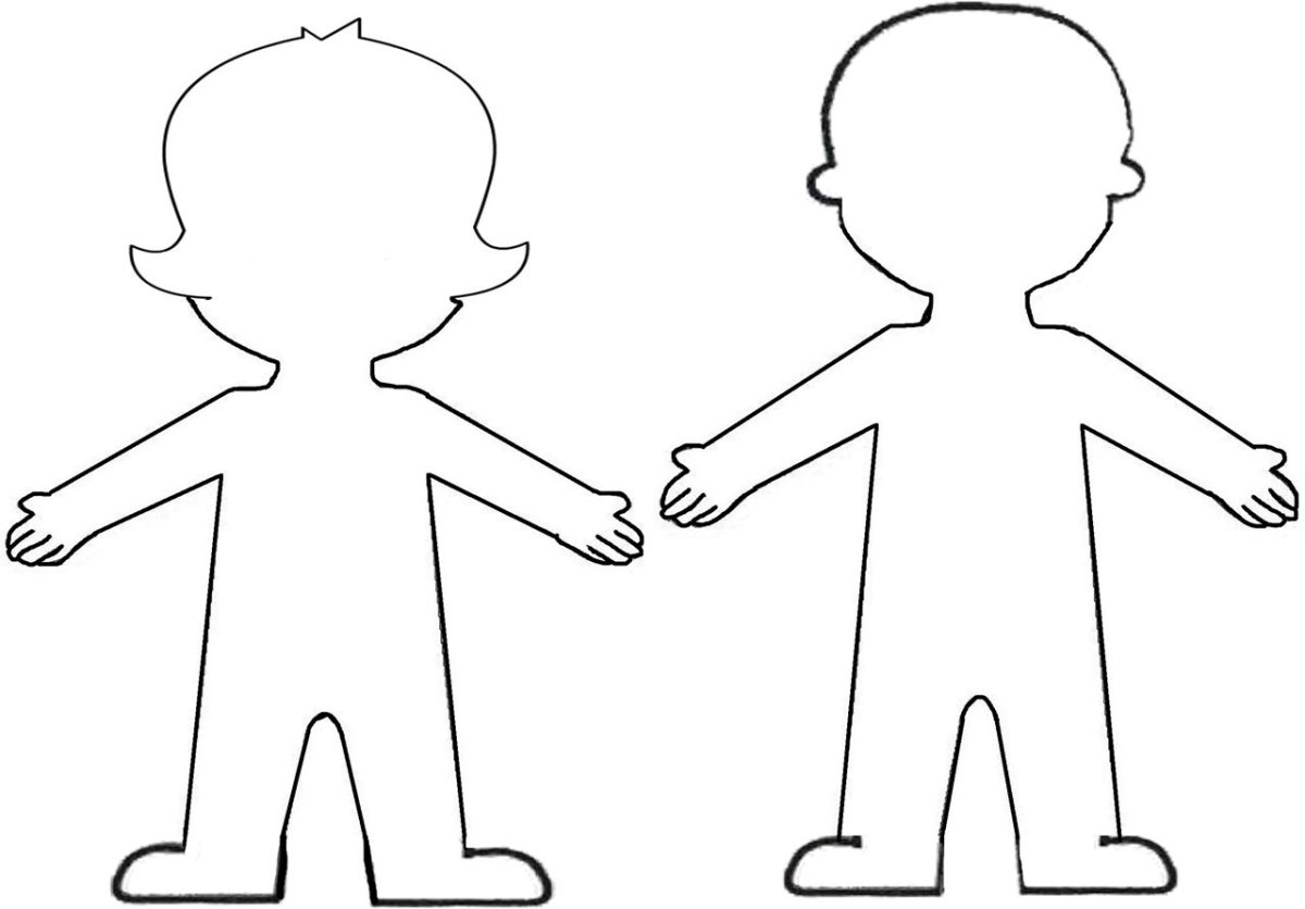 Контур человечка для вырезания