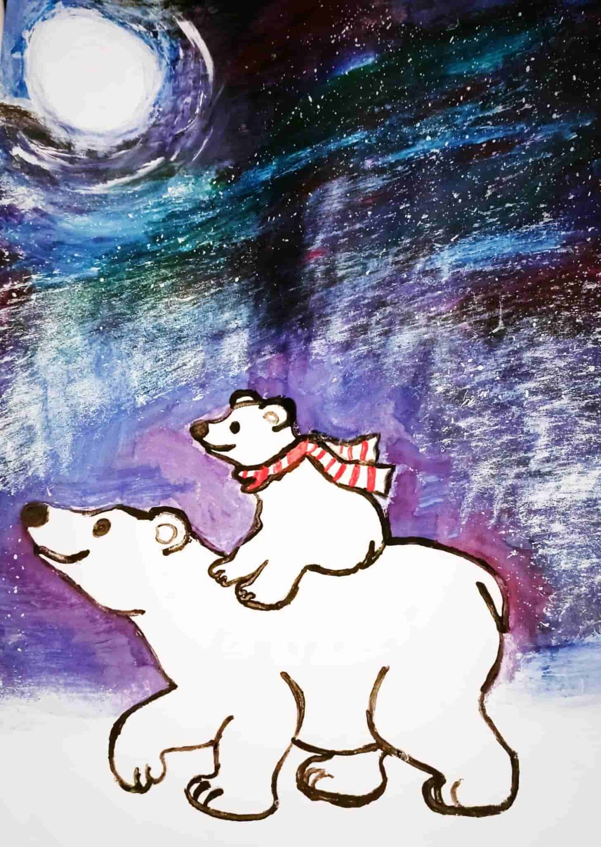 Девушка и белый медведь