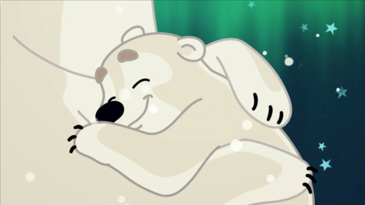 Белый медведь на льдине Умка