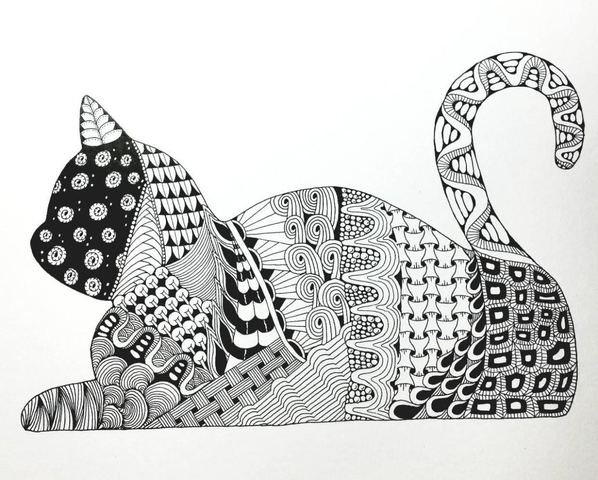 Рисунки в технике Зентангл