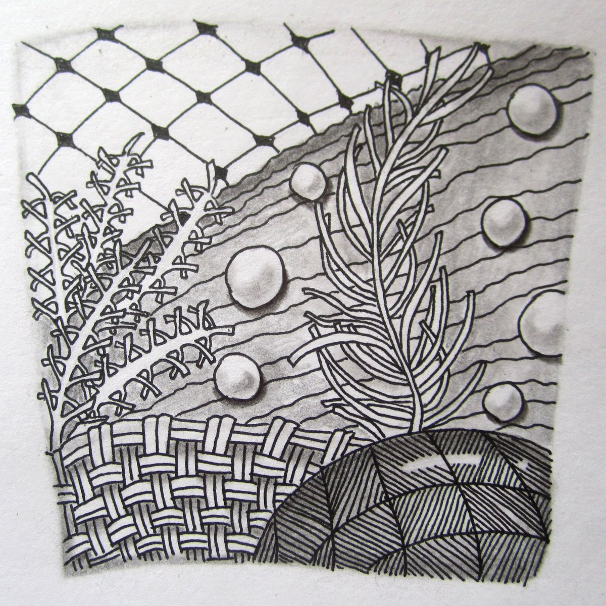 Пейзаж в технике дудлинг