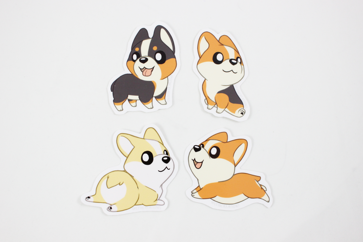 Наклейки собачки милые