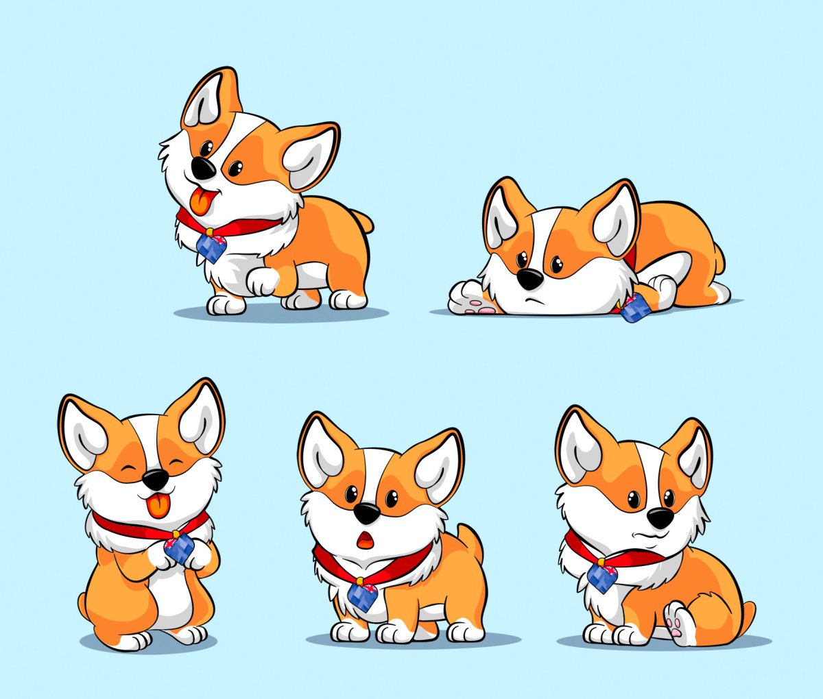 Векторная иллюстрация корги