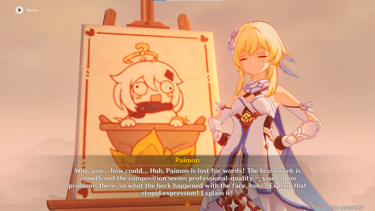 Портрет Паймон Геншин альбедо