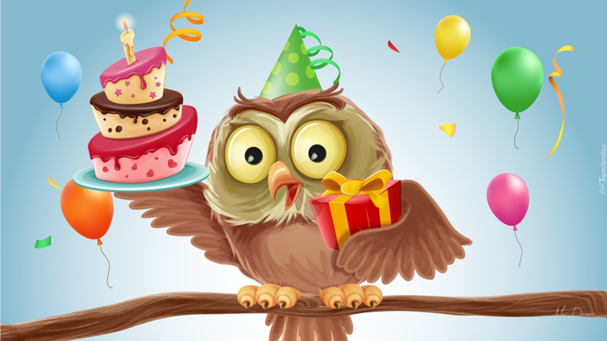 Поздравление с днем рождения с совой