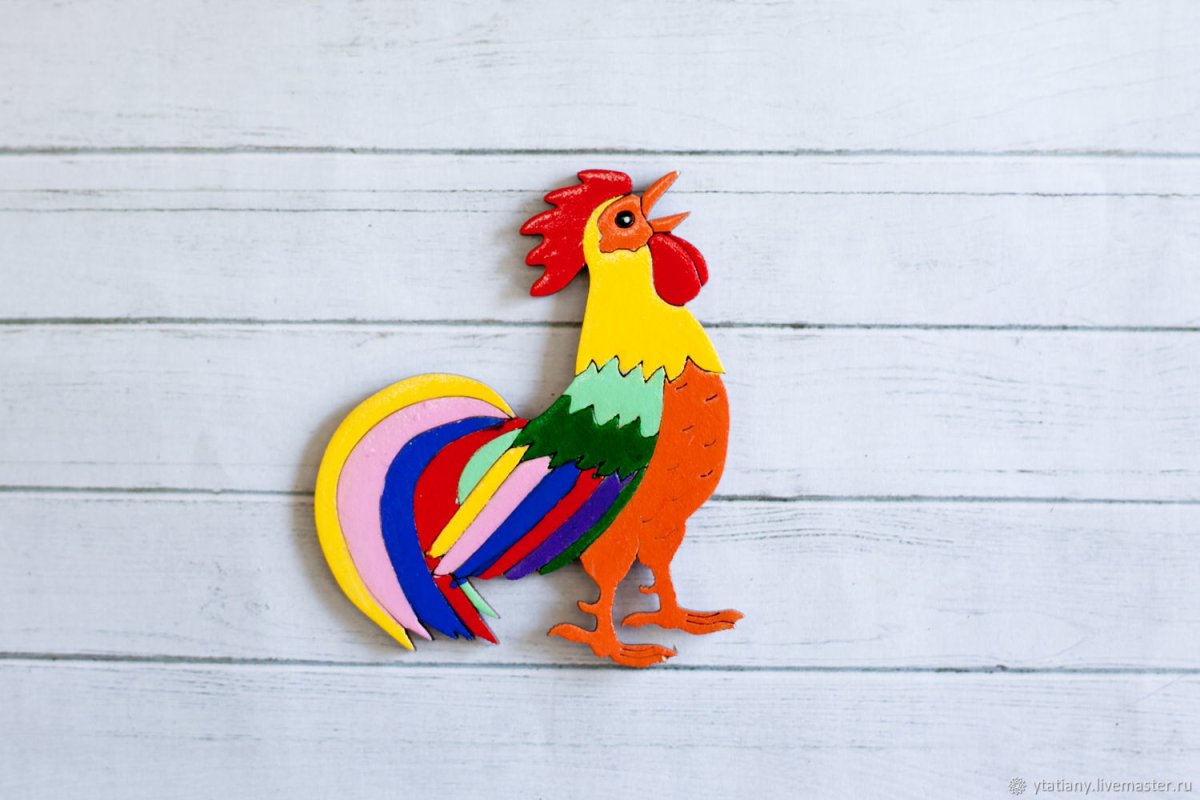 Контрастный петушок рисунок