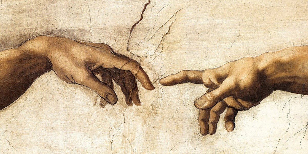 Микеланджело Сотворение Адама