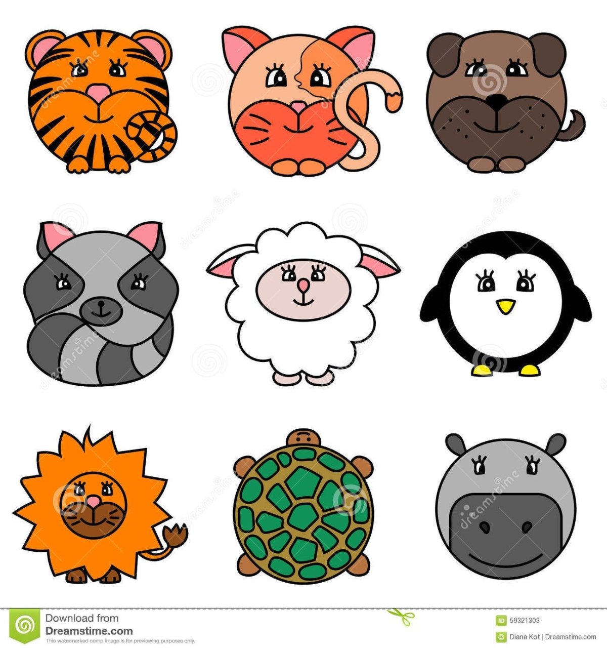 Круглые мордочки животных